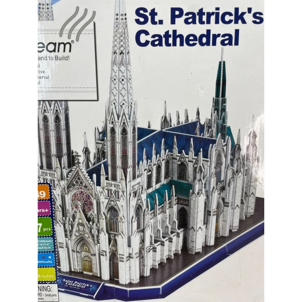 Buildream 3D Puzzle‎ BD-B049 St. Patrick's Cathedral New in Box